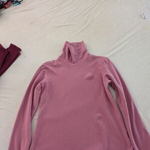 Women's Pink Turtleneck Cotton